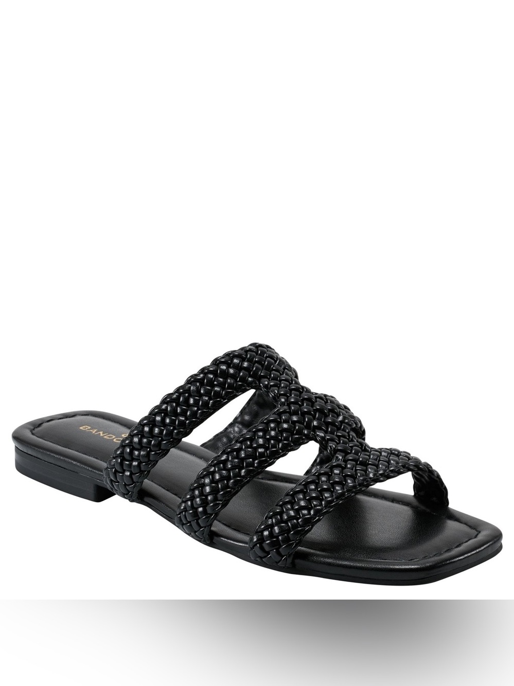 Bandolino Sumer3 Black Braided Sandals NIB